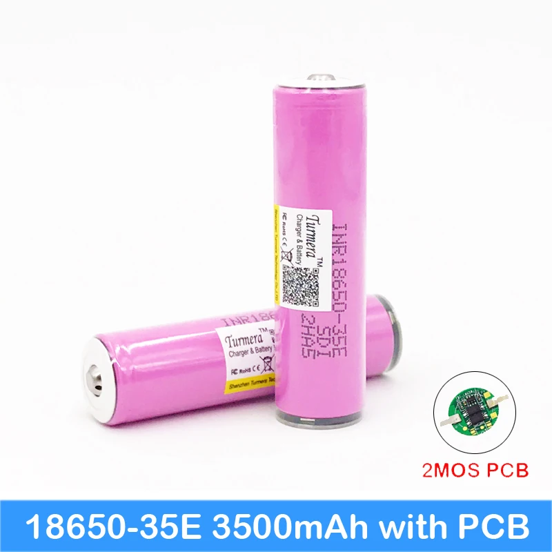 original 18650 3500mAh 13A discharge INR18650 35E with PCB 18650 battery Li-ion 3.7v rechargable Battery INR18650 35E+PCB JUN7
original 18650 3500mAh 13A discharge INR18650 35E with PCB 18650 battery Li-ion 3.7v rechargable Battery INR18650 35E+PCB JUN7