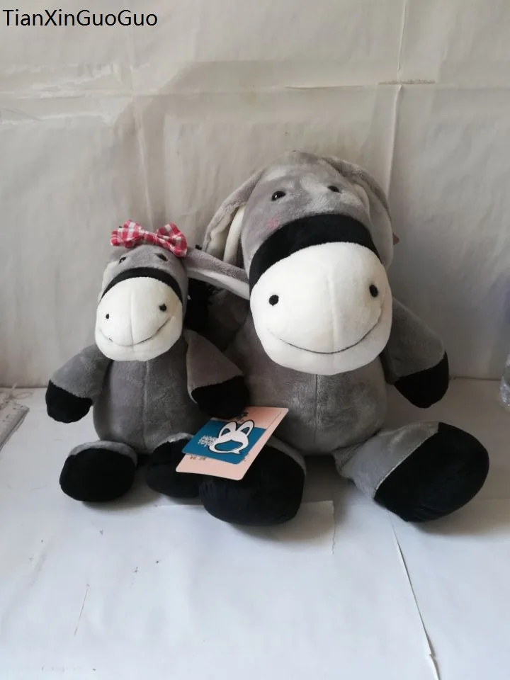 about 23cm and 33cm cartoon gray donkeys plush toy soft doll one lot/2 pcs toys Christmas gift s2212 | Игрушки и хобби