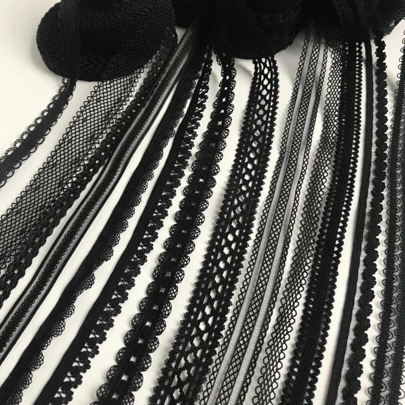 Hot! 9mm to 22mm Width Black white Elastic Black White Lace Trim ribbon For Sewing crafts underwear decoration lace handmade
Hot! 9mm to 22mm Width Black white Elastic Black White Lace Trim ribbon For Sewing crafts underwear decoration lace handmade