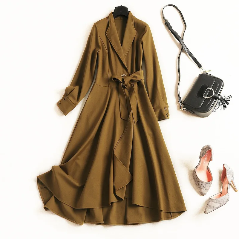 Fashion Wind Coat 2018 Winter New Style Turn-down Collar High Waist Pure Colour Long Coat
Fashion Wind Coat 2018 Winter New Style Turn-down Collar High Waist Pure Colour Long Coat