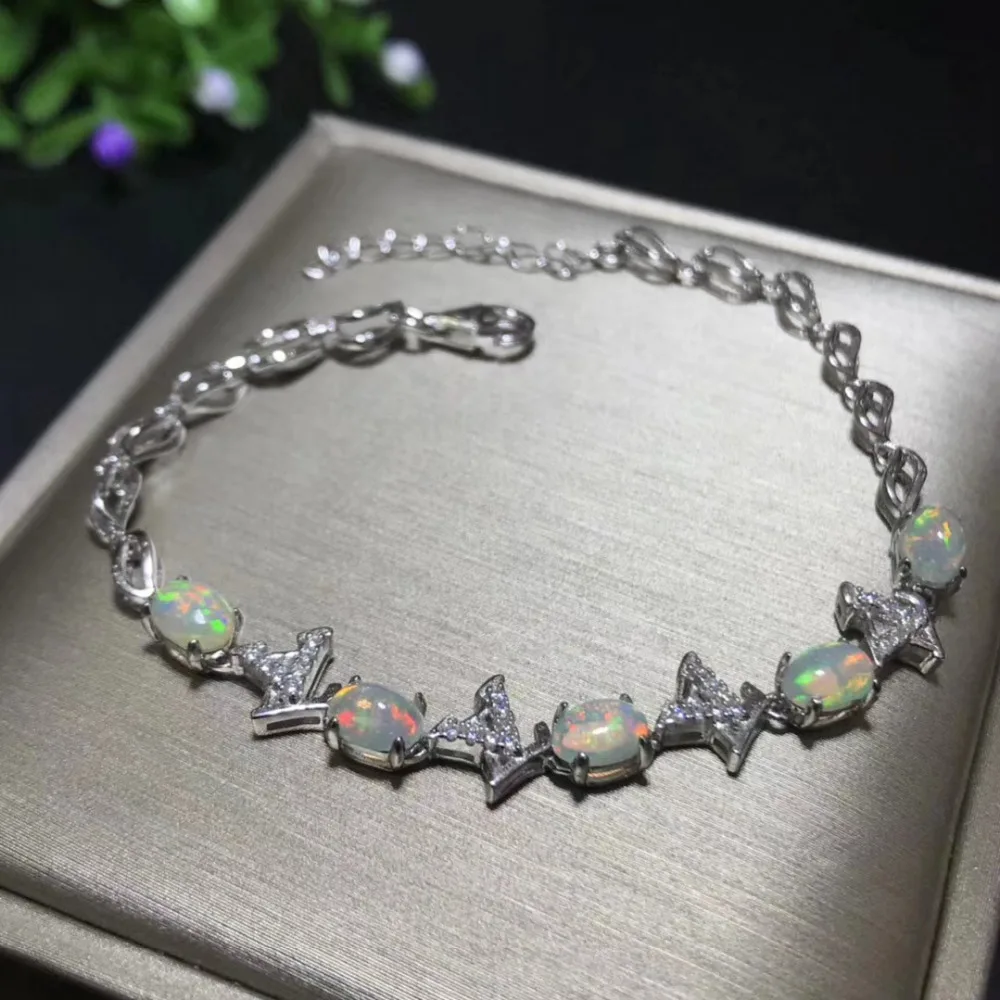 Natural Multicolor opal Fashion Especially Bracelet Natural gemstone Bracelet S925 silver women party gift Jewelery
Natural Multicolor opal Fashion Especially Bracelet Natural gemstone Bracelet S925 silver women party gift Jewelery