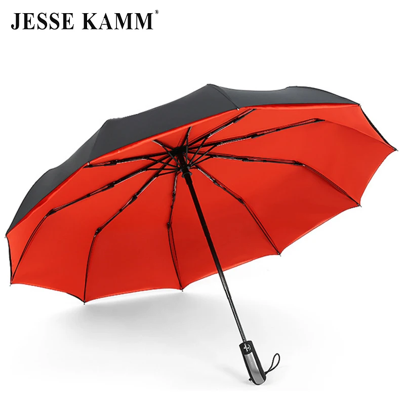 JESSE KAMM Fully-automatic Double Canopy 190T Pongee Umbrella 3 Folding 10 Ribs Fiberglass Strong Windproof Rain For Women Men
JESSE KAMM Fully-automatic Double Canopy 190T Pongee Umbrella 3 Folding 10 Ribs Fiberglass Strong Windproof Rain For Women Men
