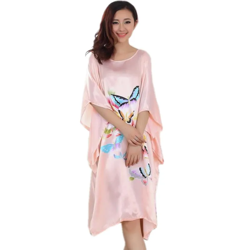 

Хит, розовый, синий женский халат, летняя Пижама, китайский женский Пижамный костюм из вискозы, кимоно, банное платье, ночная рубашка, кафтан,...