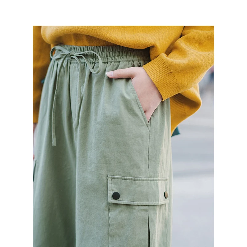 INMAN/весенне-осенние женские повседневные укороченные брюки из 100% хлопка с