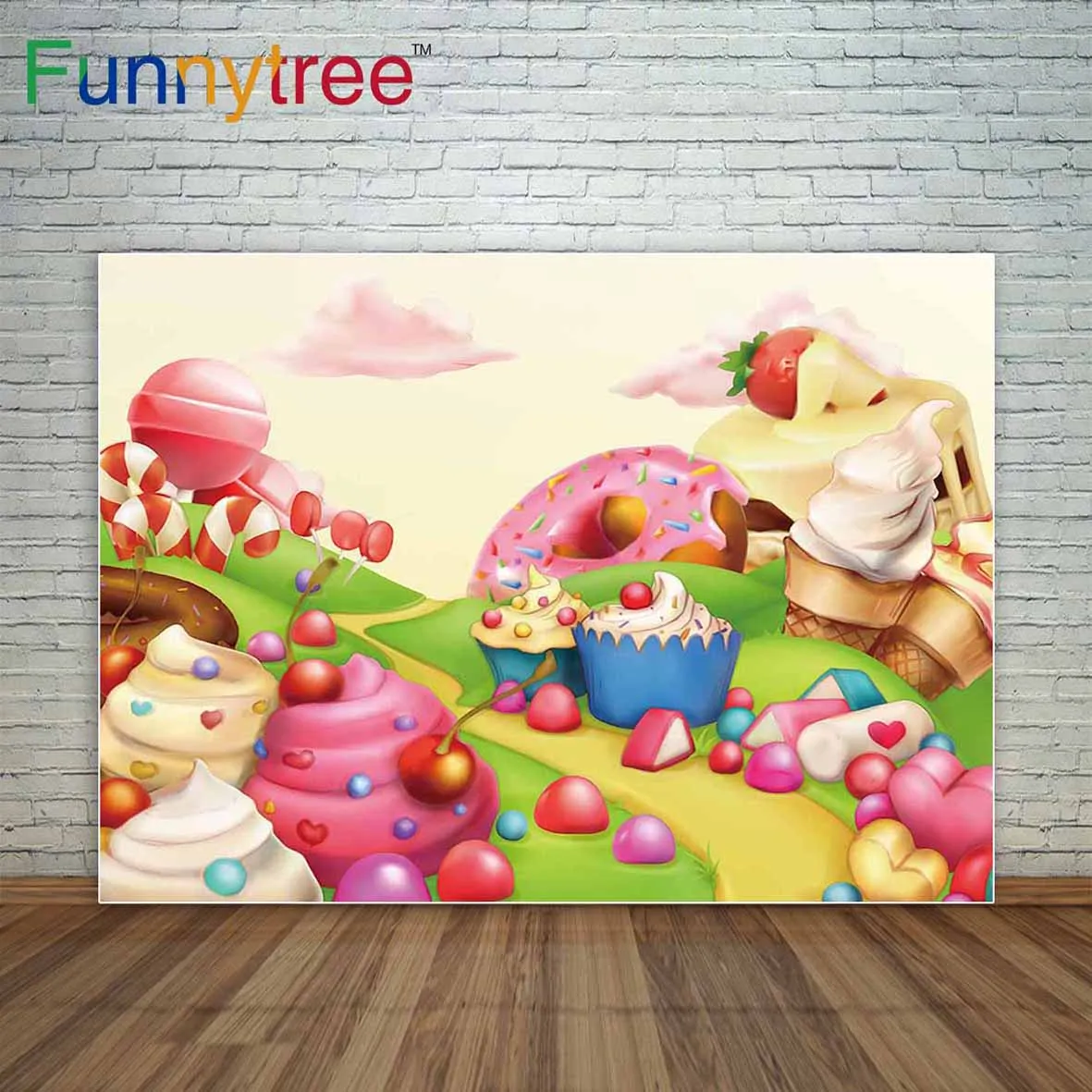 Candy Bar Background Cupcakes Donuts Icecream Candy path Dessert Wonderland a photo decorations cloths polyester
Candy Bar Background Cupcakes Donuts Icecream Candy path Dessert Wonderland a photo decorations cloths polyester