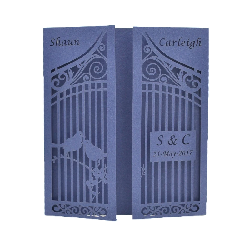 wedding invitation navy blue laser cut paper crafts made in China rustic wedding invitation cards
wedding invitation navy blue laser cut paper crafts made in China rustic wedding invitation cards