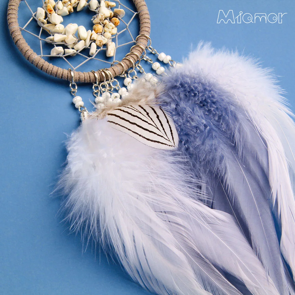 MIAMOR белого и синего цветов ожерелье "Ловец снов" для леди ясли детская
