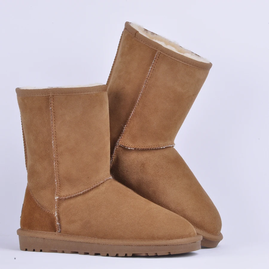 Top Quality 100% Genuine Sheepskin Leather Classic Snow Boots Winter Natural Fur Non-Slip Rubber Sole Middle Boots Women Shoes
Top Quality 100% Genuine Sheepskin Leather Classic Snow Boots Winter Natural Fur Non-Slip Rubber Sole Middle Boots Women Shoes