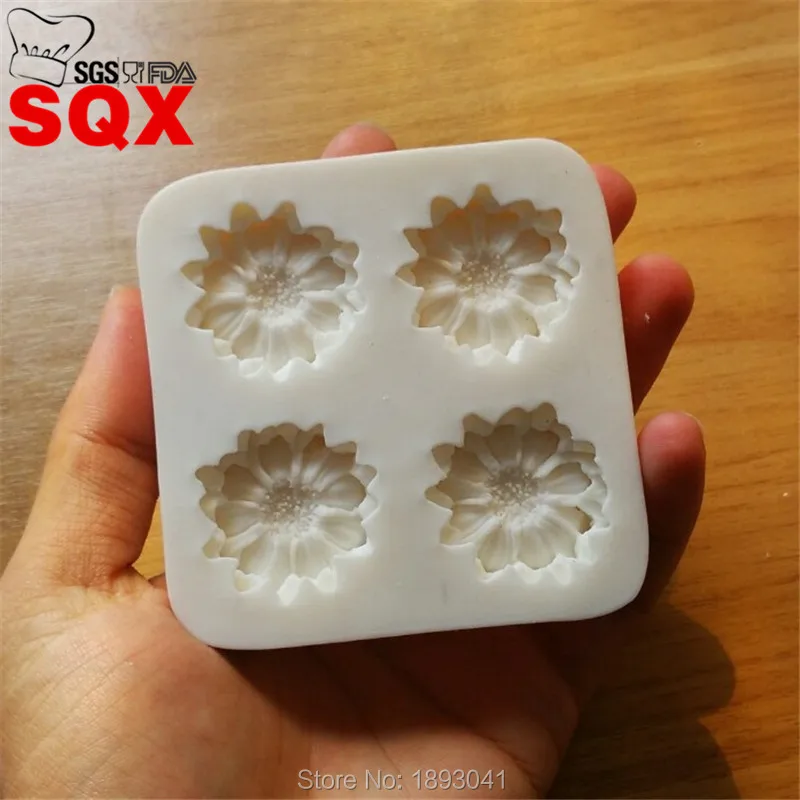 4 chrysanthemums sugar cake mould, kitchen cooking tools, cake decorating tools, kitchen accessories SQ1702
4 chrysanthemums sugar cake mould, kitchen cooking tools, cake decorating tools, kitchen accessories SQ1702