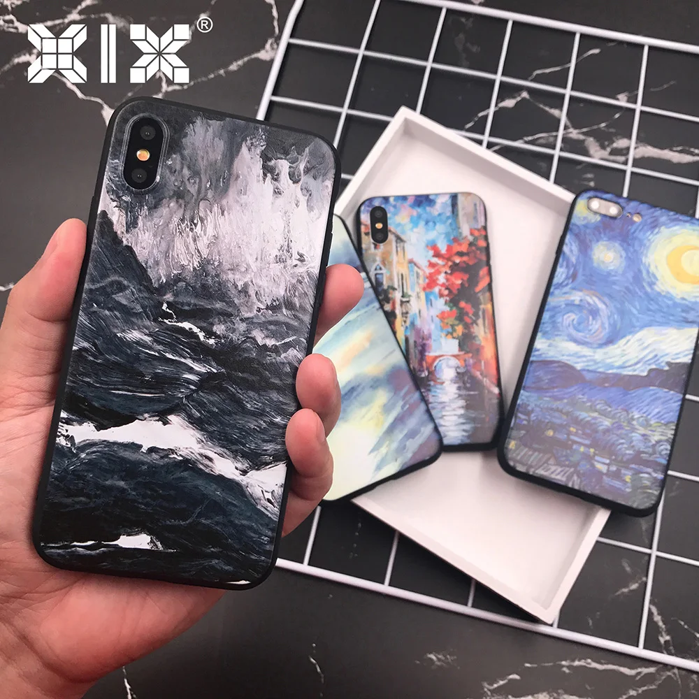 

XIX for Funda iPhone 11 Pro Case 5 5S 6 6S 7 8 Plus X XS Max Van Gogh for Cover iPhone 7 Case Soft TPU for iPhone XR Case