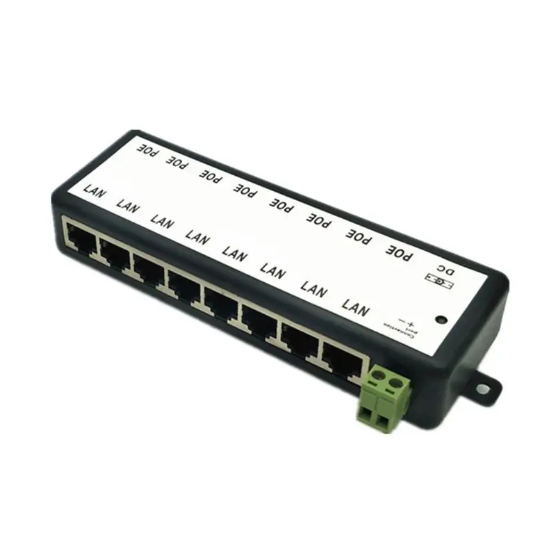 New 8 Ports POE Injector POE Splitter for CCTV Network POE Camera Power Over Ethernet IEEE802.3af
New 8 Ports POE Injector POE Splitter for CCTV Network POE Camera Power Over Ethernet IEEE802.3af