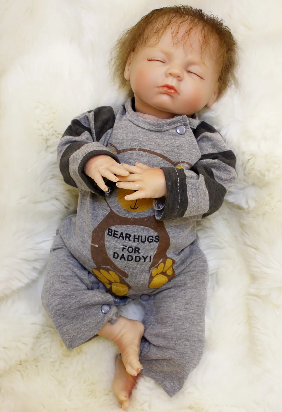 realistic mini silicone reborn baby dolls boys girls bonecas soft body boy closed eyes toys for children 18' juguetes brinquedos
realistic mini silicone reborn baby dolls boys girls bonecas soft body boy closed eyes toys for children 18' juguetes brinquedos