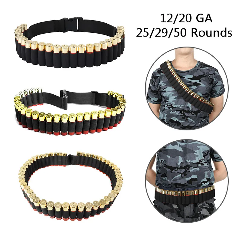 25/29/50 Rounds Hunting 12/20 Gauge Shotgun Cartridge Belt Bullet Ammo Tactical Military Airsoft Shotgun Shell Bandolier Belt
25/29/50 Rounds Hunting 12/20 Gauge Shotgun Cartridge Belt Bullet Ammo Tactical Military Airsoft Shotgun Shell Bandolier Belt