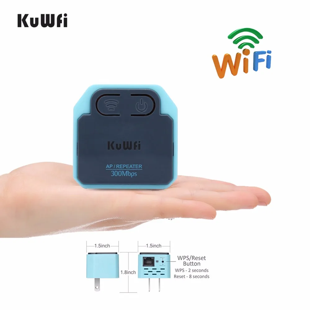KuWFi 300Mbps Wireless WiFi Repeater 2.4Ghz AP Router 802.11N Wi-fi Signal Amplifier Range Extender Booster With US EU Plug
KuWFi 300Mbps Wireless WiFi Repeater 2.4Ghz AP Router 802.11N Wi-fi Signal Amplifier Range Extender Booster With US EU Plug