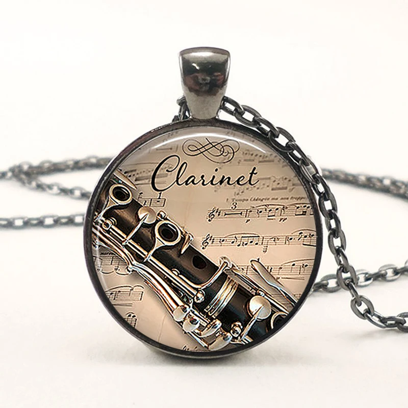 Fashion Clarinet Music Pendant Glass Cabochon Dome Necklace Jewelry Music Lover Clarinet Player Gift for Women Girl Christmas
Fashion Clarinet Music Pendant Glass Cabochon Dome Necklace Jewelry Music Lover Clarinet Player Gift for Women Girl Christmas