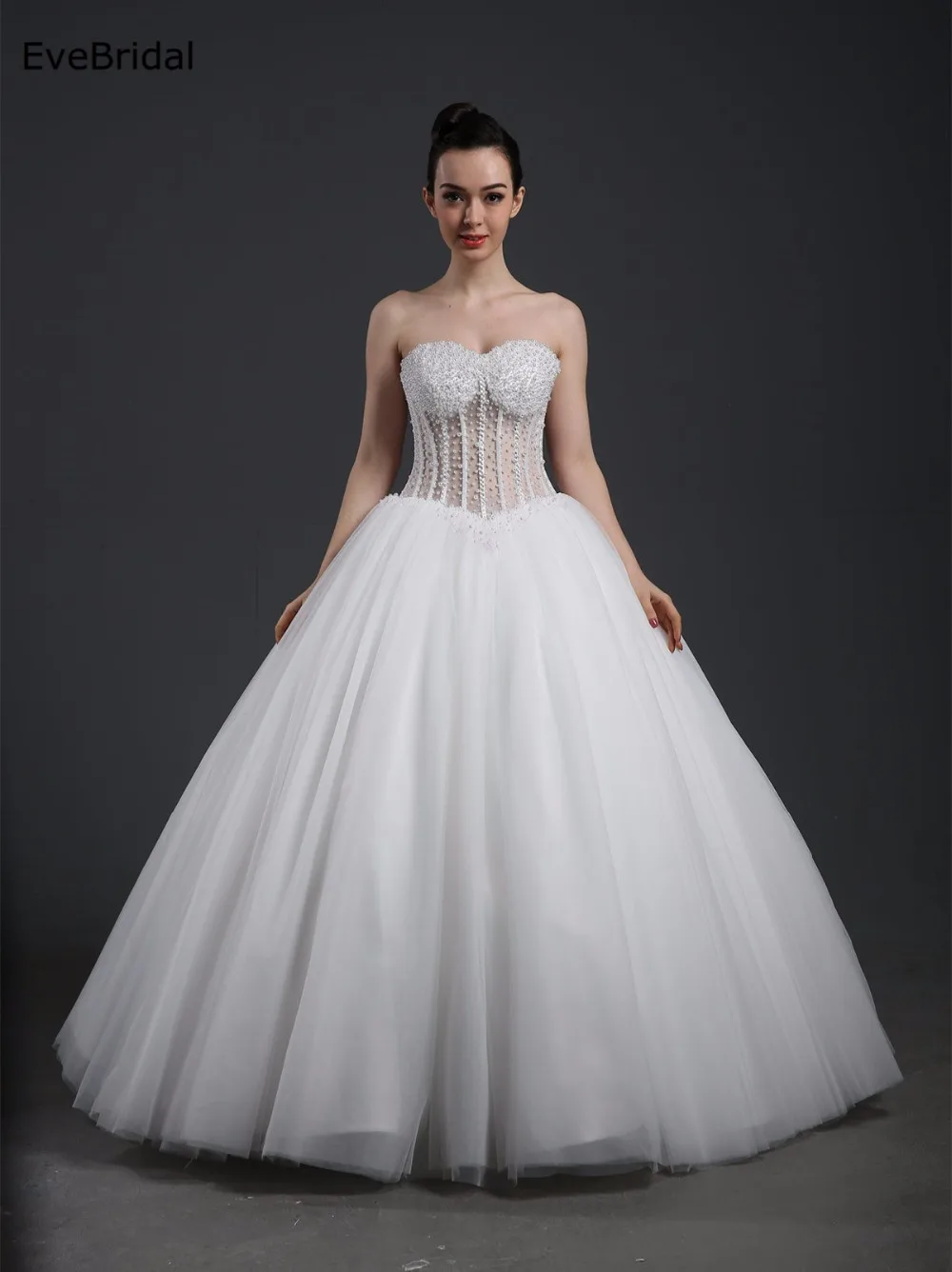 New Arrival Tulle Lace A Line Pearl SleeveLesss Strapless Floor Length Wedding Dress Bride Gown Robe De Mariage
New Arrival Tulle Lace A Line Pearl SleeveLesss Strapless Floor Length Wedding Dress Bride Gown Robe De Mariage
