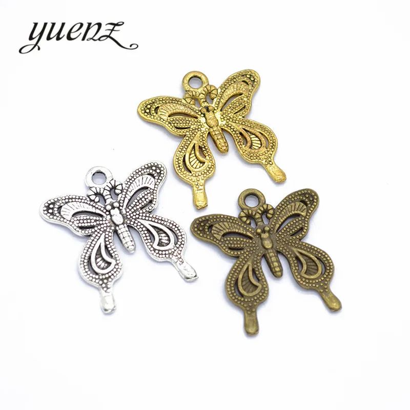 Античные бронзовые подвески YuenZ с бабочкой, 10 шт., 3 цвета, подходят для браслеты, подвесные колье, металлические украшения DIY, 28*25 мм, D270
Античные бронзовые подвески YuenZ с бабочкой, 10 шт., 3 цвета, подходят для браслеты, подвесные колье, металлические украшения DIY, 28*25 мм, D270