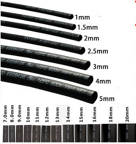 3mm 5 METER/LOT 2:1 Black Color Heat Shrink Tube 600 Voltage 125 Celsius Black Tube Wire Wrap Cable Kit
3mm 5 METER/LOT 2:1 Black Color Heat Shrink Tube 600 Voltage 125 Celsius Black Tube Wire Wrap Cable Kit