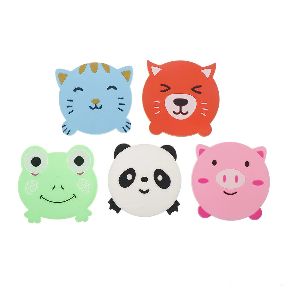1PC Cartoon Animal Drink Pads Silicone Panda Frog Cat Pig Mat Cup Bar Mug Dining Table Placemat Coaster Kitchen Accessories | Дом и сад