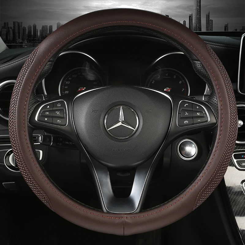 Soft Braid on Car Steering Wheel Cover For 37 - 38 CM 14.5"-15" Anti-slip Inner Ring M Size Steering-Wheel Car Styling Carpet
Soft Braid on Car Steering Wheel Cover For 37 - 38 CM 14.5"-15" Anti-slip Inner Ring M Size Steering-Wheel Car Styling Carpet