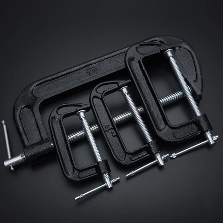 Adjust Heavy Duty G Clamp 1/2/3/4/5/6/8 inch C/W Soft Jaw Pads 90mm -265mm G Clamp Iron For Woodwork Metal Clamping
Adjust Heavy Duty G Clamp 1/2/3/4/5/6/8 inch C/W Soft Jaw Pads 90mm -265mm G Clamp Iron For Woodwork Metal Clamping