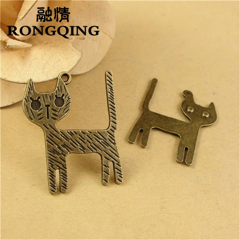 RONGQING 50pcs/lot 26*33MM Metal Cat Charms Cartoon Animal Cat Pendant Jewelry Accessories for Handmade Jewelry
RONGQING 50pcs/lot 26*33MM Metal Cat Charms Cartoon Animal Cat Pendant Jewelry Accessories for Handmade Jewelry