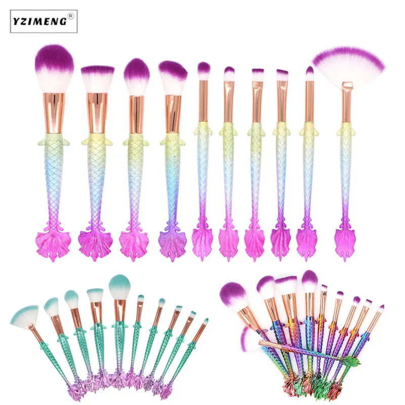 10Pcs 10Pcs Colorful Mermaid Makeup Brushes Set Fashion Fish Tail Eyes Shadow Eyebrow Blush Brushes Make Up Brushes Beauty Tools
10Pcs 10Pcs Colorful Mermaid Makeup Brushes Set Fashion Fish Tail Eyes Shadow Eyebrow Blush Brushes Make Up Brushes Beauty Tools