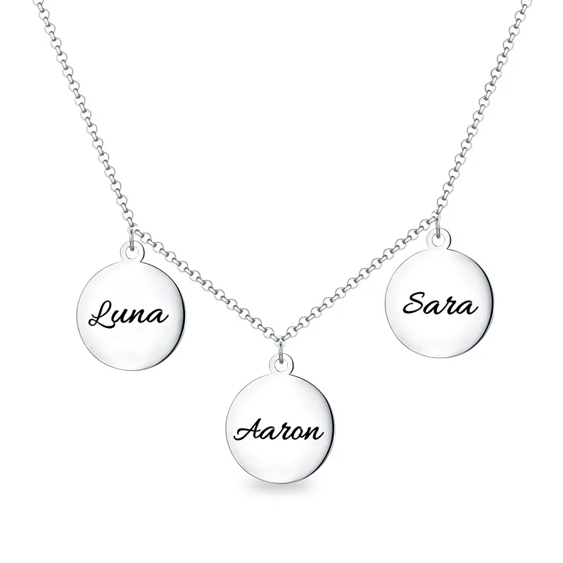 Wholesale Personalized Female White Gold Triple Discs Name Necklace For Her 3 Circle Pendant For Girlfriend Anniversary Gift
Wholesale Personalized Female White Gold Triple Discs Name Necklace For Her 3 Circle Pendant For Girlfriend Anniversary Gift
