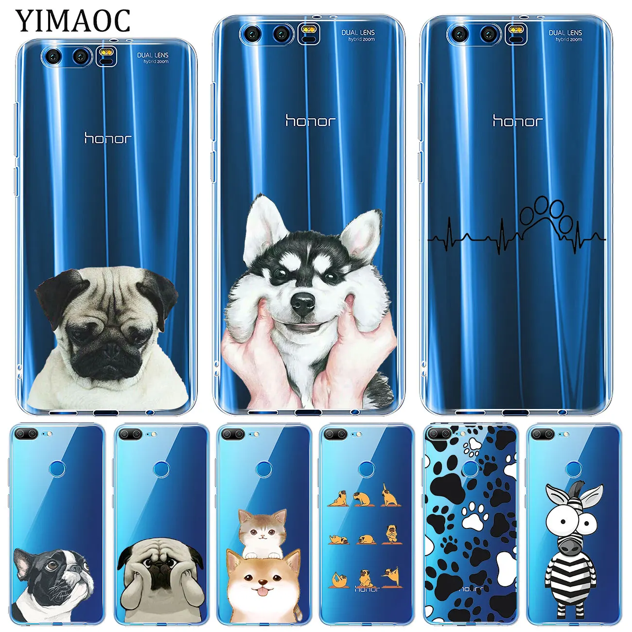 Мягкий силиконовый чехол YIMAOC для Huawei Y9 Y7 Y6 Prime 2018 Honor 20 10 9 9X 8C 8X 8 Lite 7X 7C 7A Pro|Бамперы| |