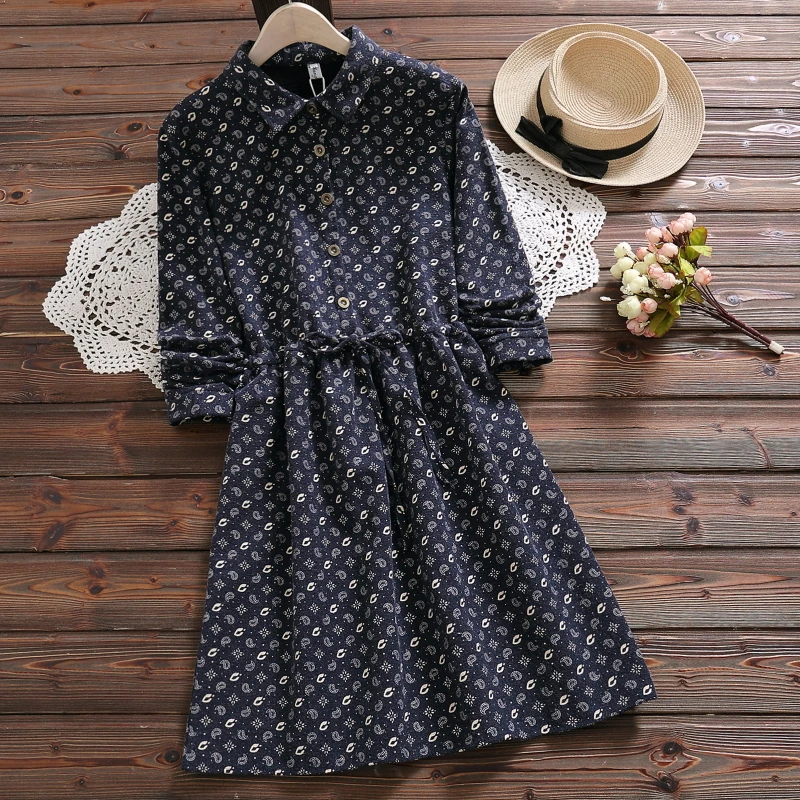 Autumn winter women dresses new arrival 2018 long sleeve warm print sweet dress mori girl vestidos
Autumn winter women dresses new arrival 2018 long sleeve warm print sweet dress mori girl vestidos