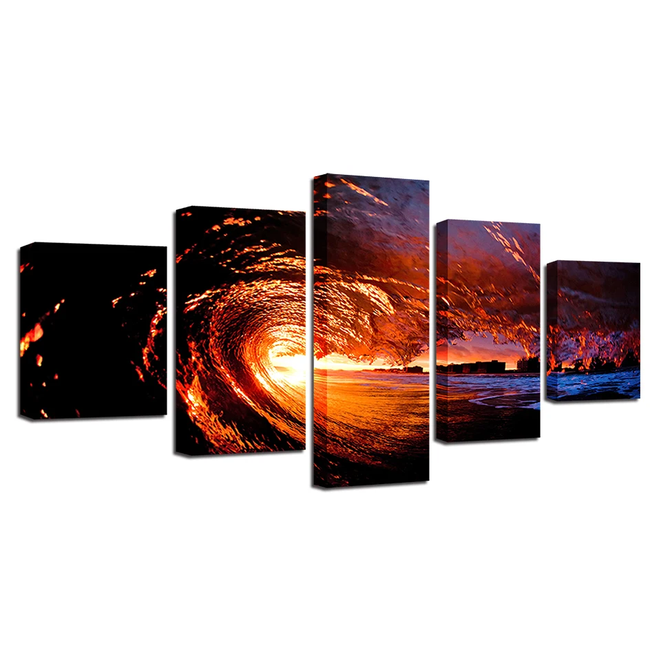 Canvas Pictures Living Room HD Prints Paintings Home Decoration Framework 5 Pieces Red Sunset Sea Waves Seascape Poster Wall Art
Canvas Pictures Living Room HD Prints Paintings Home Decoration Framework 5 Pieces Red Sunset Sea Waves Seascape Poster Wall Art