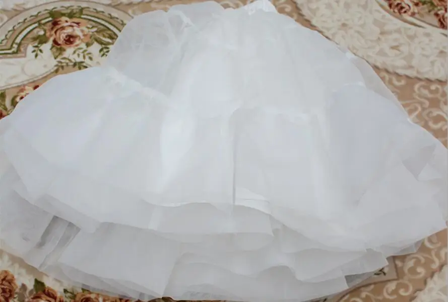 

Lolita Court princess Fashion White/Black Lolita Woman Puff Skirt Organza Petticoat Layered Tutu Skirt