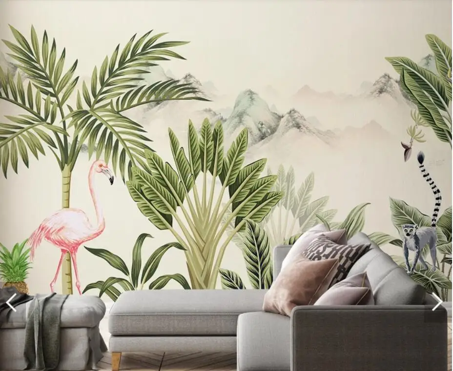 Tropical Flamingo Wallpaper Mural for Living Room Bedroom Contact Paper 3D Wall Papers Roll Home Decor Customize
Tropical Flamingo Wallpaper Mural for Living Room Bedroom Contact Paper 3D Wall Papers Roll Home Decor Customize