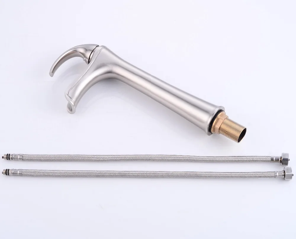 Waterfall Bathroom Tall Faucets Deck Mounted Hot and Cold Water Mixer Tap Brush Nickel Basin Sink Faucet ELS402
Waterfall Bathroom Tall Faucets Deck Mounted Hot and Cold Water Mixer Tap Brush Nickel Basin Sink Faucet ELS402