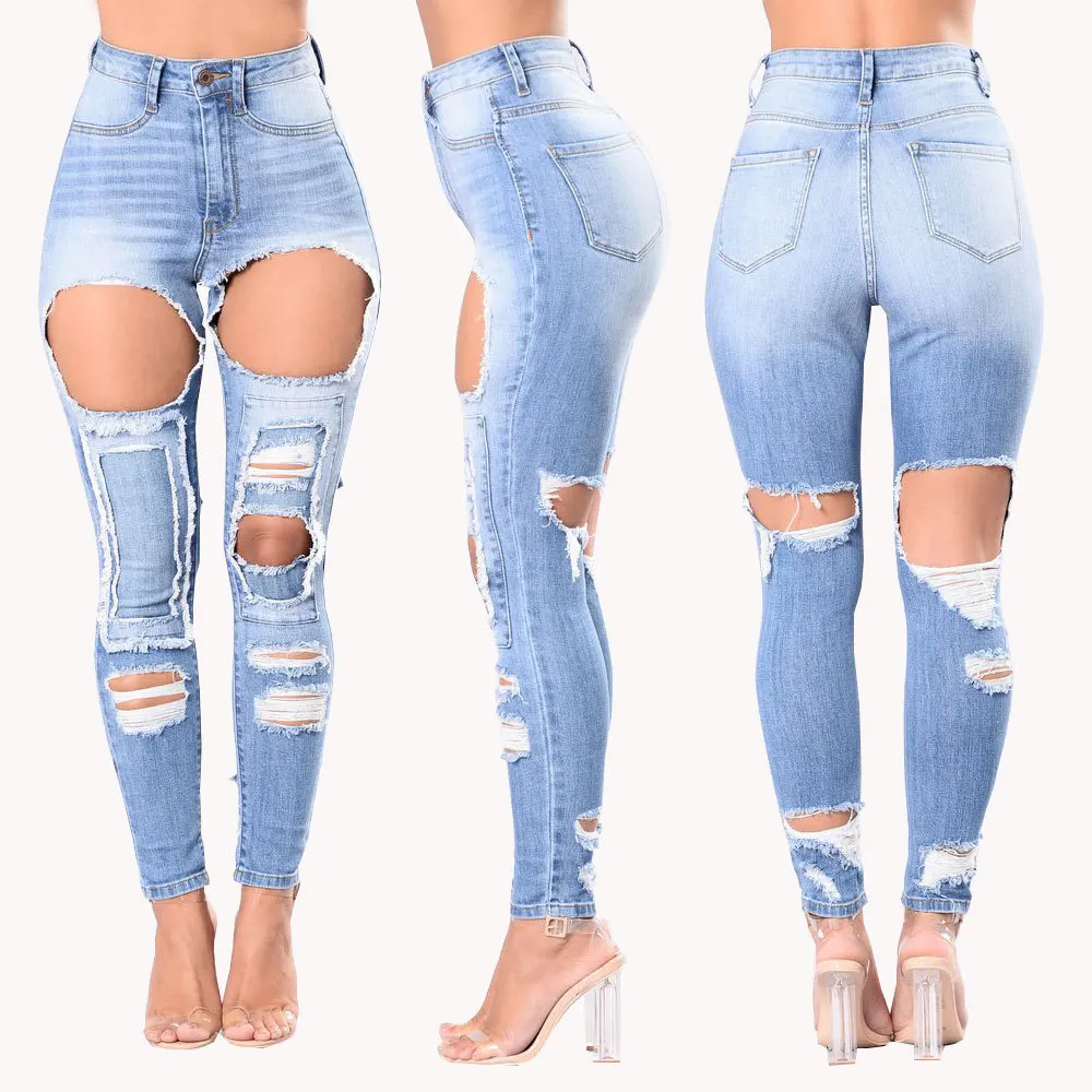 2019 New Fashion High Waist Jeans Women Denim Hole Ripped Jean Women Casual Stretch Slim Sexy Pencil Pants Plus Size
2019 New Fashion High Waist Jeans Women Denim Hole Ripped Jean Women Casual Stretch Slim Sexy Pencil Pants Plus Size