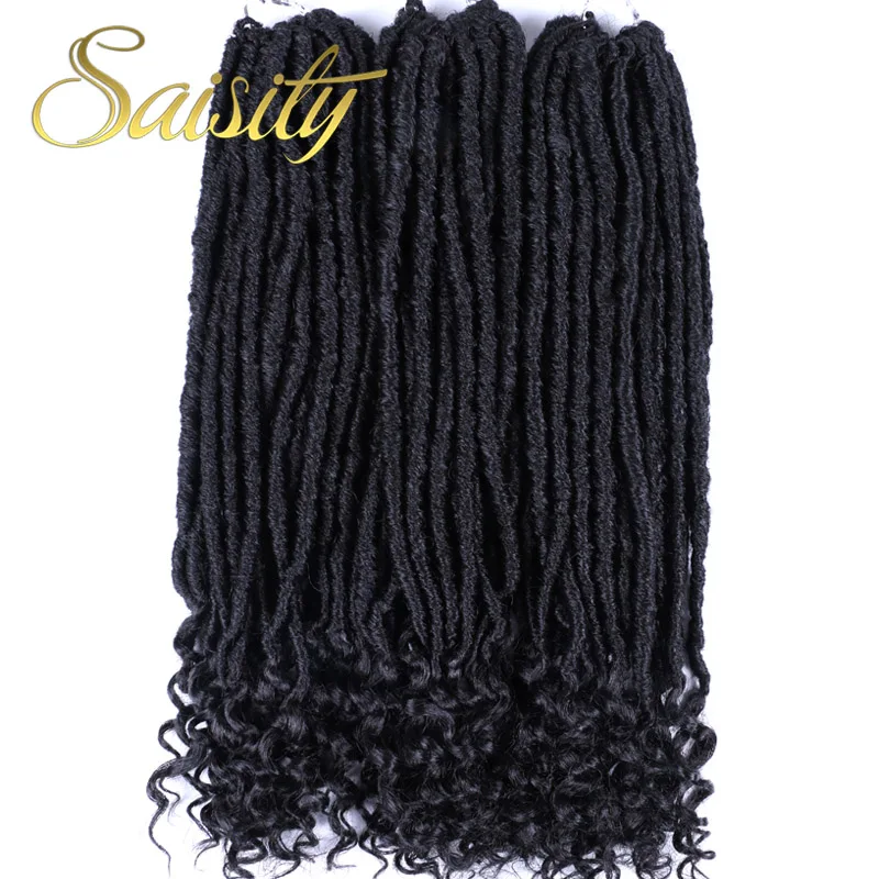 Saisity вязание крючком Faux locs Curly волосы синтетические для наращивания Джамбо дредс