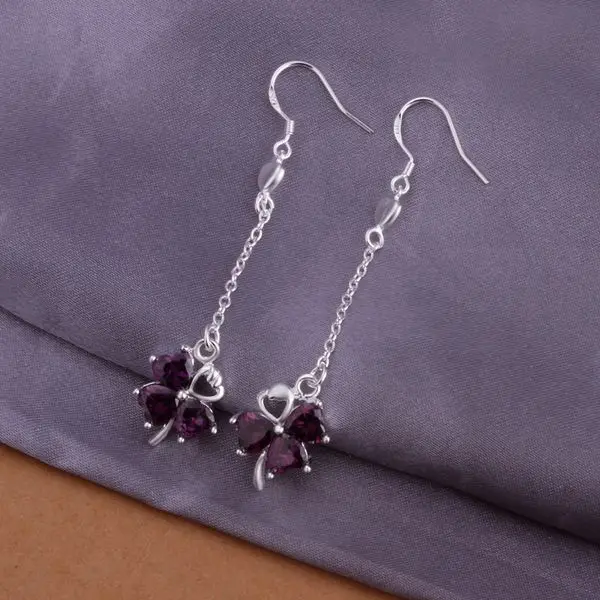 Посеребренные серьги, модные ювелирные изделия, висячие серьги с фиолетовым клевером/dtgamkndxa LKNSPCE303
Посеребренные серьги, модные ювелирные изделия, висячие серьги с фиолетовым клевером/dtgamkndxa LKNSPCE303