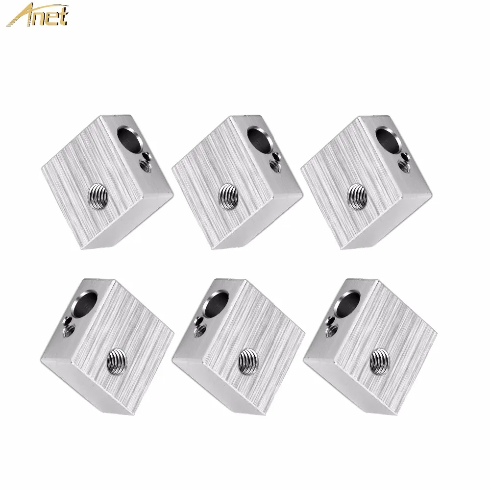 

Anet 3d printer parts Aluminum Heater Block 20*20 *10mm for MK7 MK8 Extruder RepRap prusa i3 DIY for Anet 3D Printer Hot End