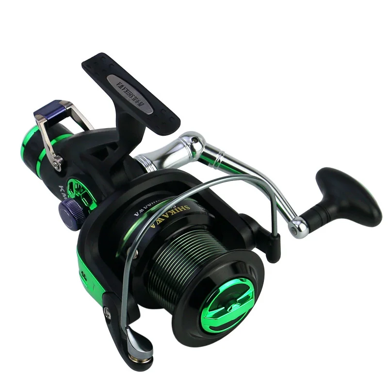 New Design Black Green Gear Ratio 5.2:1 Folding Rocker Arm Metal Line Cup Outdoor Fishing Spinning Reel Baitcasting Wheel
New Design Black Green Gear Ratio 5.2:1 Folding Rocker Arm Metal Line Cup Outdoor Fishing Spinning Reel Baitcasting Wheel