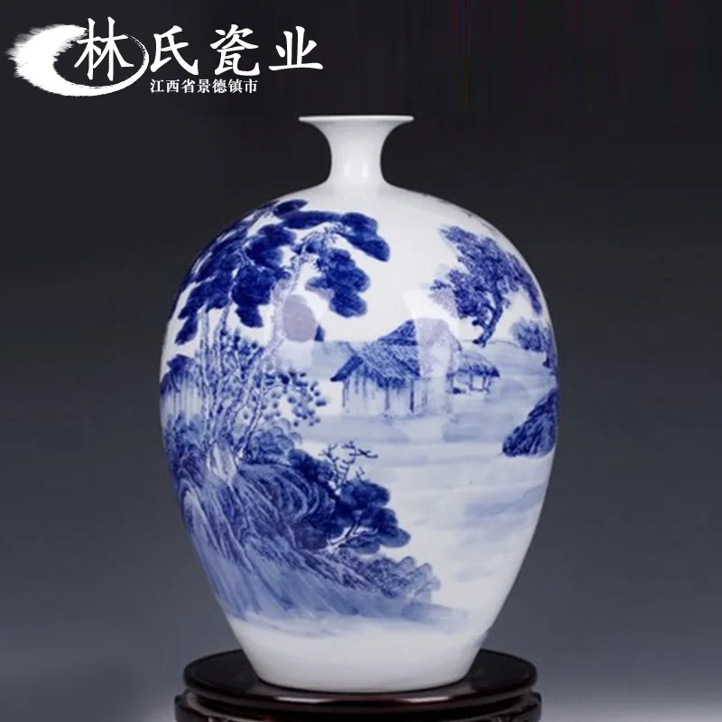 Jingdezhen Ceramic Ancient Underglaze Painted Hand-painted Blue and White Landscape Flower Arrangement Porcelain Vase Arrangemen
Jingdezhen Ceramic Ancient Underglaze Painted Hand-painted Blue and White Landscape Flower Arrangement Porcelain Vase Arrangemen