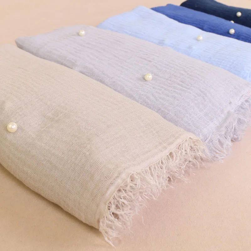 Muslim Women's Plain Hijab Scarf Fashion Female Cotton Nailed Pearl Quality Soft Headscarf Wrap Winter long Shawls 190x100cm
Muslim Women's Plain Hijab Scarf Fashion Female Cotton Nailed Pearl Quality Soft Headscarf Wrap Winter long Shawls 190x100cm