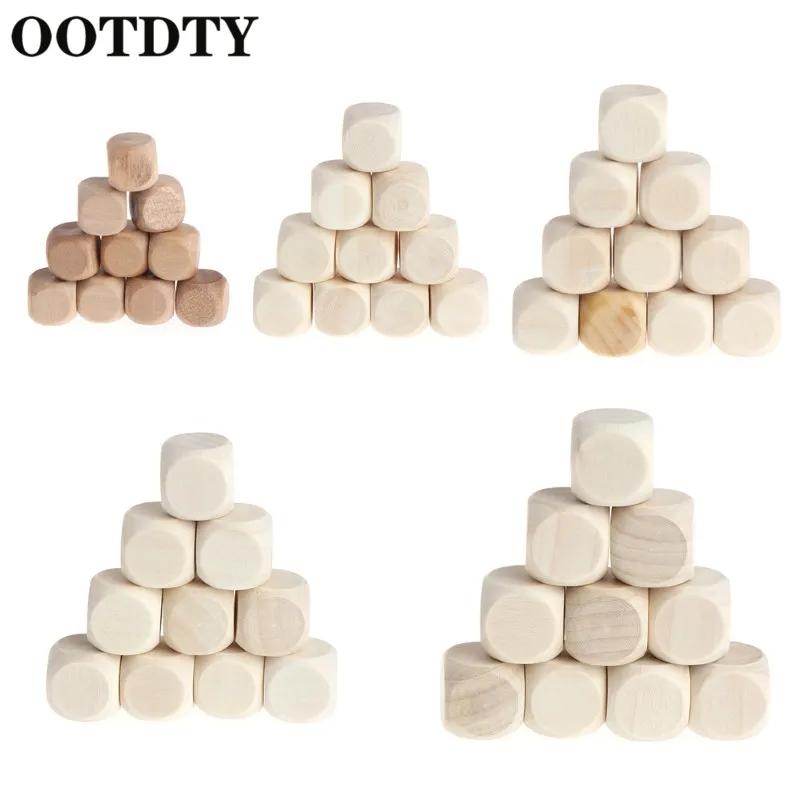 OOTDTY 10 шт. 6 двухсторонняя пустое дерево кости вечерние Семья DIY игры печать гравировка детские игрушки игра в кости
OOTDTY 10 шт. 6 двухсторонняя пустое дерево кости вечерние Семья DIY игры печать гравировка детские игрушки игра в кости