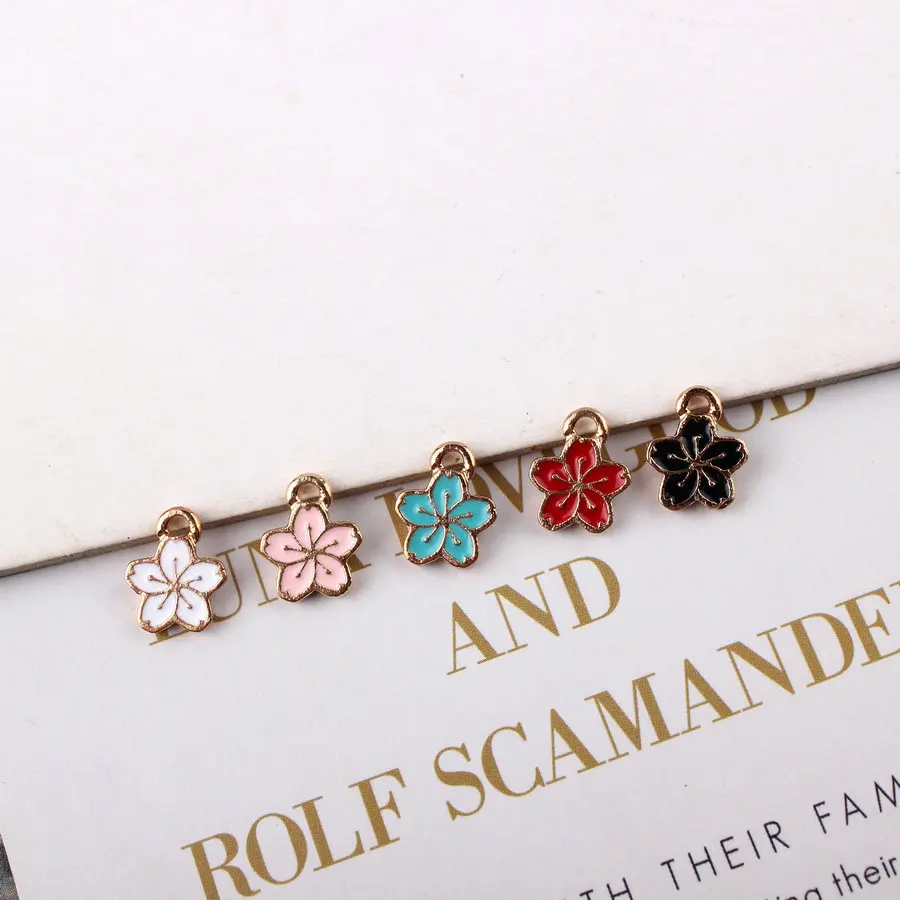 Metal Enamel DIY Mini Cherry Blossom Charm Flower Pendants For Women Charm For Jewelry Making Fit Earring Bracelets Accessories
Metal Enamel DIY Mini Cherry Blossom Charm Flower Pendants For Women Charm For Jewelry Making Fit Earring Bracelets Accessories