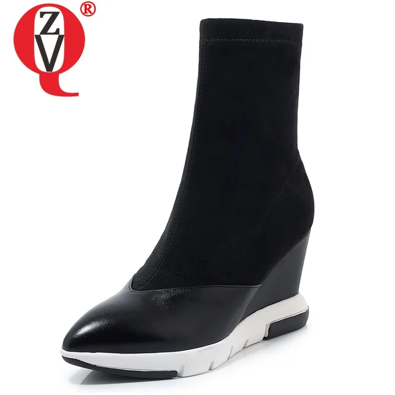 ZVQ Woman Shoes Winter New Concise Handmade Genuine Leather Ankle Boots Outside Super High Heels Platform Shoes Drop Shipping
ZVQ Woman Shoes Winter New Concise Handmade Genuine Leather Ankle Boots Outside Super High Heels Platform Shoes Drop Shipping