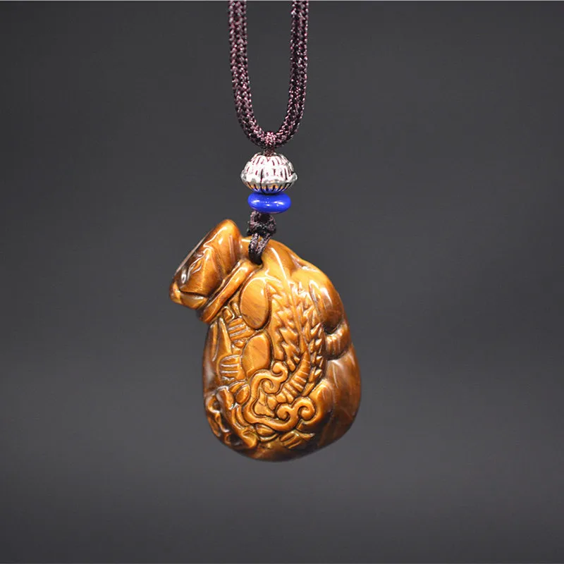 Natural Tiger Eye Necklace Pendant Pixiu Pendant Jewelry Stone Pendant Transfer Lucky Jewelry With Chain
Natural Tiger Eye Necklace Pendant Pixiu Pendant Jewelry Stone Pendant Transfer Lucky Jewelry With Chain