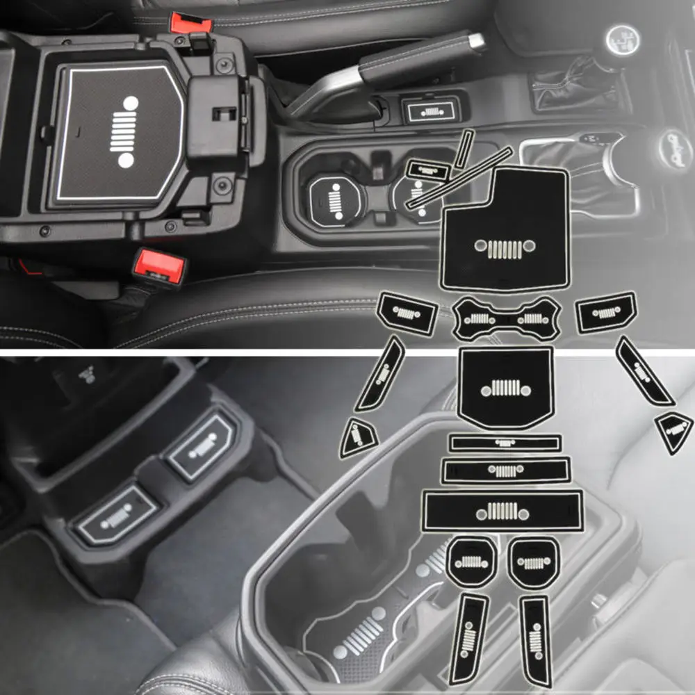For Jeep Wrangler JL 2018 Rubber Mat Door Mat Anti-Slip Cup Pad Interior Decoration Accessory Styling Gate Slot Pad
For Jeep Wrangler JL 2018 Rubber Mat Door Mat Anti-Slip Cup Pad Interior Decoration Accessory Styling Gate Slot Pad