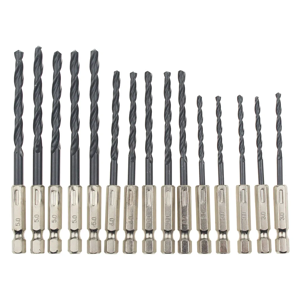 Ninth World 15pcs 1/4" Titanium Coated Hex Shank Hss High Speed Steel Twist Drill Bits Set Tool For Woodworking Tools
Ninth World 15pcs 1/4" Titanium Coated Hex Shank Hss High Speed Steel Twist Drill Bits Set Tool For Woodworking Tools