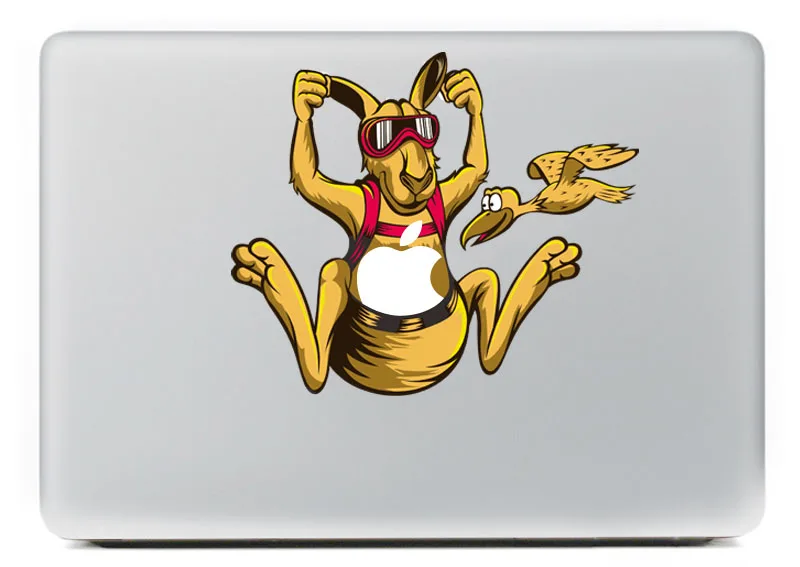 На птицу напал кенгуру Виниловая наклейка для нового Macbook Pro 13 15 дюймов и Air 11
