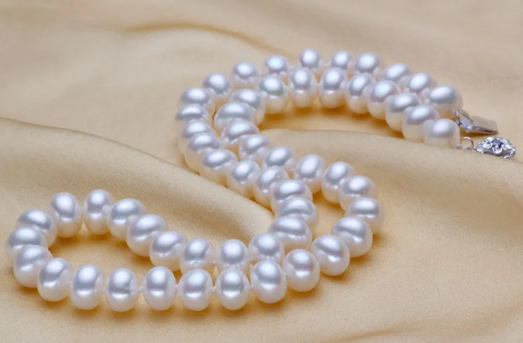 AAA Handmade 7-8MM beads Elegant Pearl necklaces customized length natural pearl Fashion freshwater pearl necklaces Gifts
AAA Handmade 7-8MM beads Elegant Pearl necklaces customized length natural pearl Fashion freshwater pearl necklaces Gifts