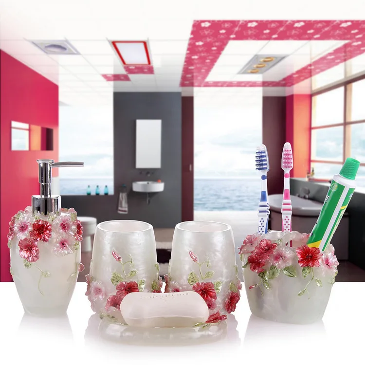 dinner Bathroom Set European style bathroom five sets of simple bathroom wash sets wedding bathroom supplies kit
dinner Bathroom Set European style bathroom five sets of simple bathroom wash sets wedding bathroom supplies kit